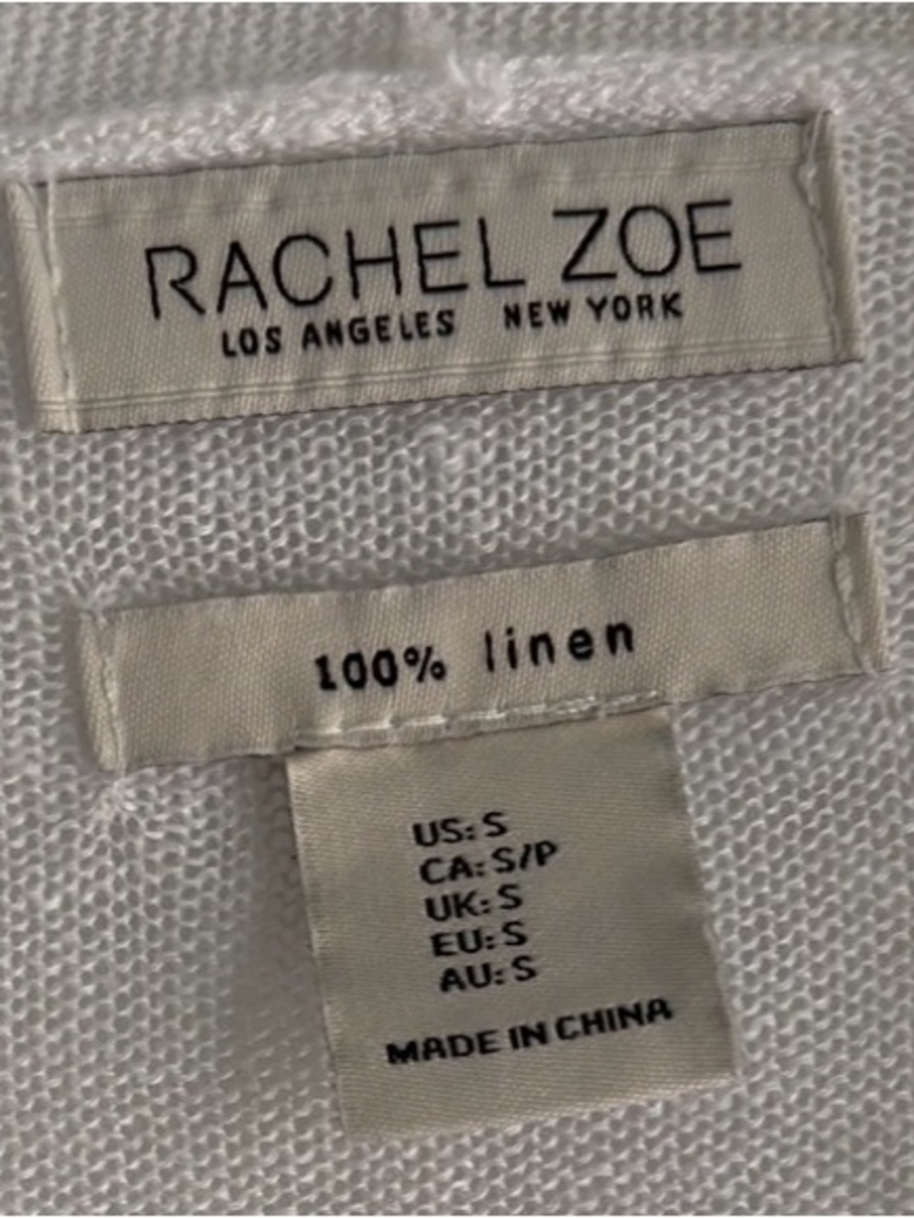 Rachel Zoe 100% Linen Open Front Cardigan lightweight semi-sheer longline Small - Picture 8 of 8